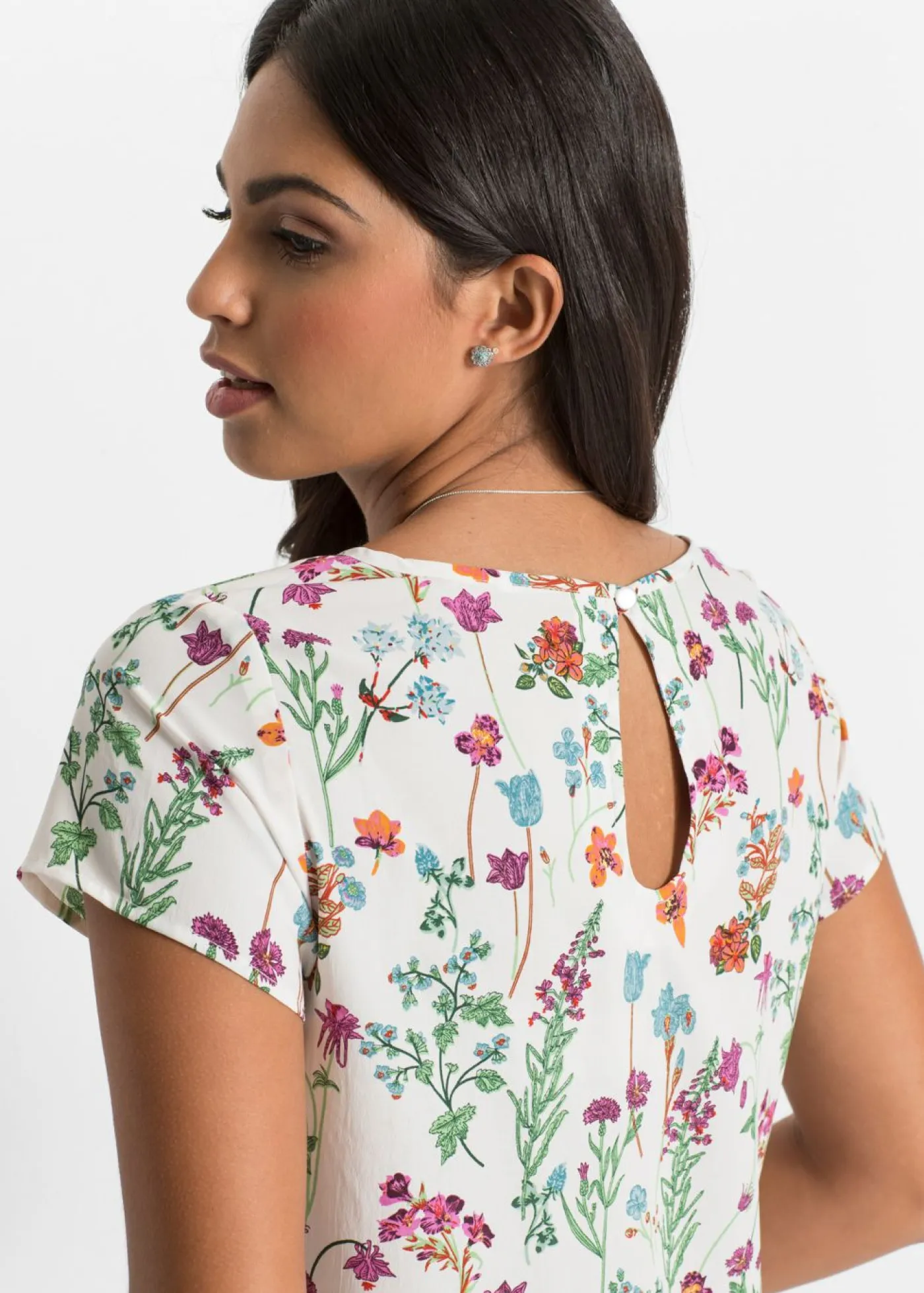 bonprix bonprix Camisas Y Blusas>Blusa Blanco lana de flores