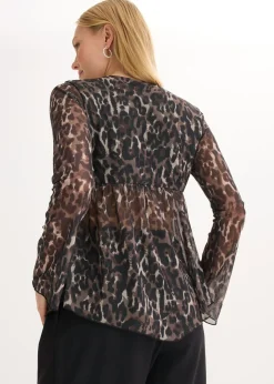 Mujer bonprix bonprix Blusa ajustada de malla