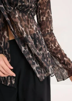 Mujer bonprix bonprix Blusa ajustada de malla