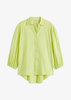 bonprix bonprix Camisas Y Blusas>Blusa asimétrica con mangas abullonadas Verde menta