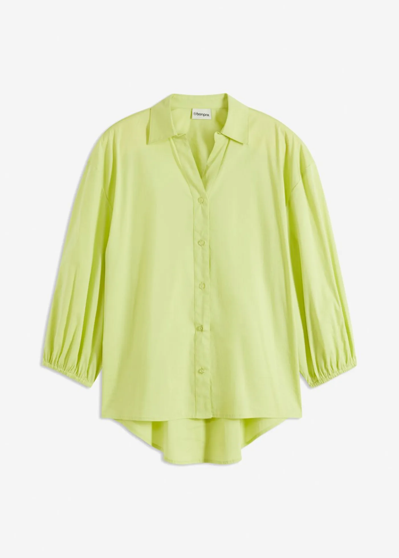 bonprix bonprix Camisas Y Blusas>Blusa asimétrica con mangas abullonadas Verde menta