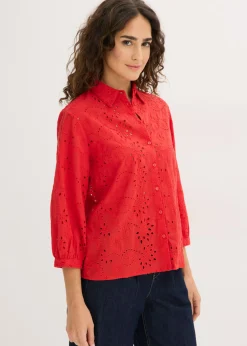 Mujer bonprix bonprix Blusa con bordado calado