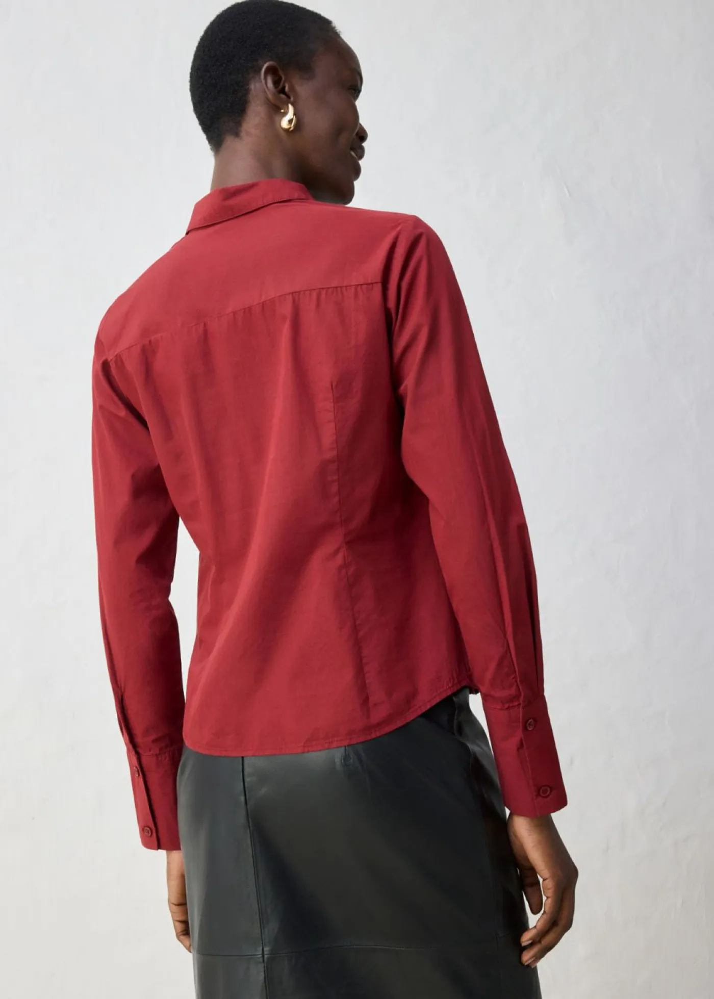 bonprix bonprix Camisas Y Blusas>Blusa con contenido de seda rojo castaño