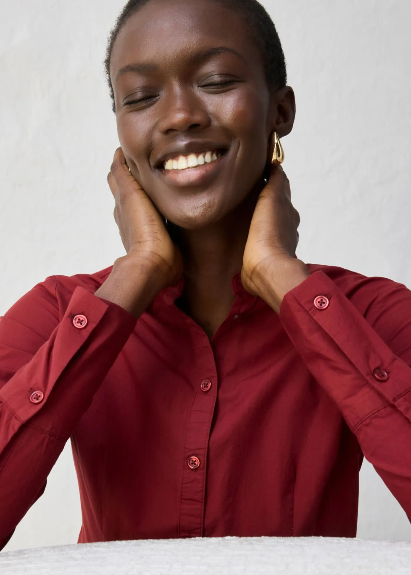 bonprix bonprix Camisas Y Blusas>Blusa con contenido de seda rojo castaño