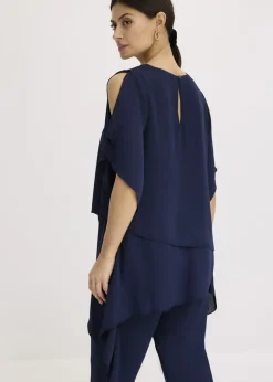Mujer bonprix bonprix Blusa con cremallera con aspecto de capas