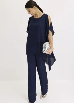 Mujer bonprix bonprix Blusa con cremallera con aspecto de capas