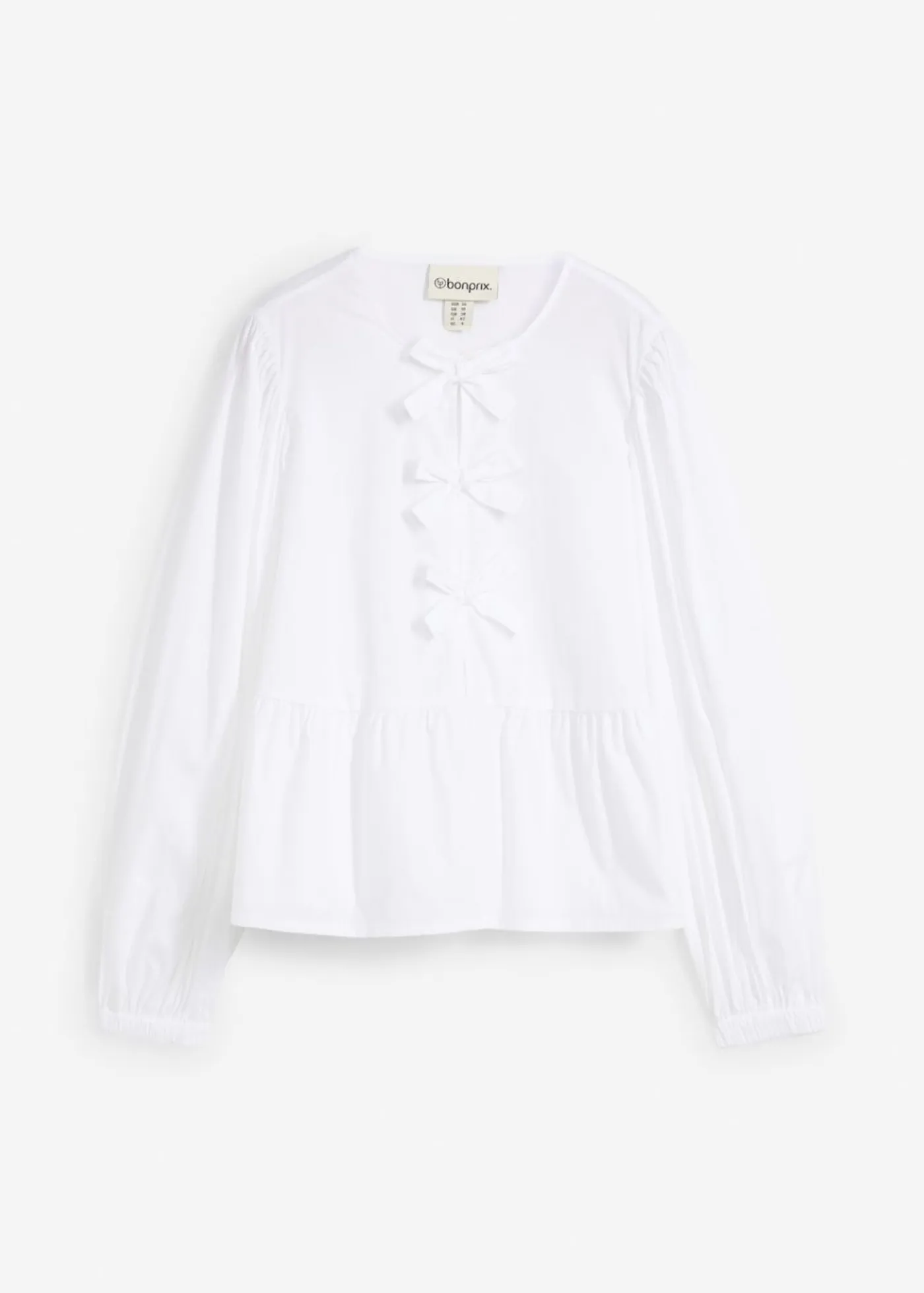 bonprix bonprix Camisas Y Blusas>Blusa con detalles de lazo Blanco