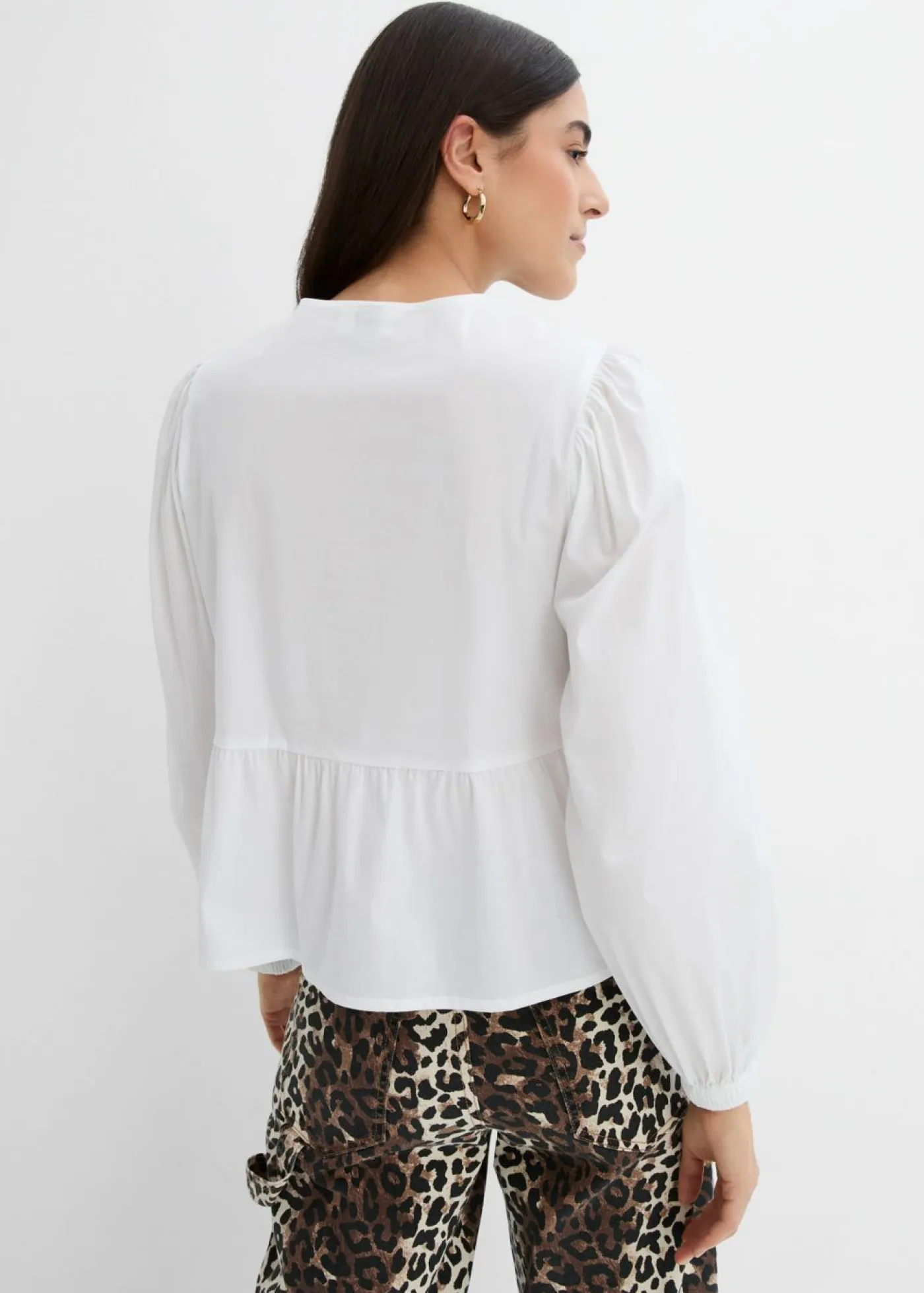 bonprix bonprix Camisas Y Blusas>Blusa con detalles de lazo Blanco