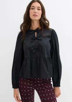 Mujer bonprix bonprix Blusa con detalles de lazo