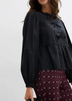 Mujer bonprix bonprix Blusa con detalles de lazo