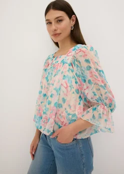Mujer bonprix bonprix Blusa con dobladillo abullonado