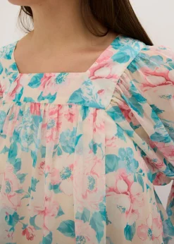 Mujer bonprix bonprix Blusa con dobladillo abullonado