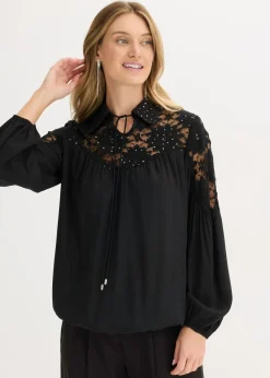 Mujer bonprix bonprix Blusa con encaje