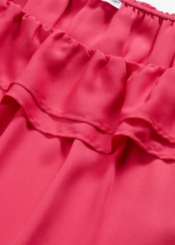 bonprix bonprix Camisas Y Blusas>Blusa con escote bañera Rosa oscuro