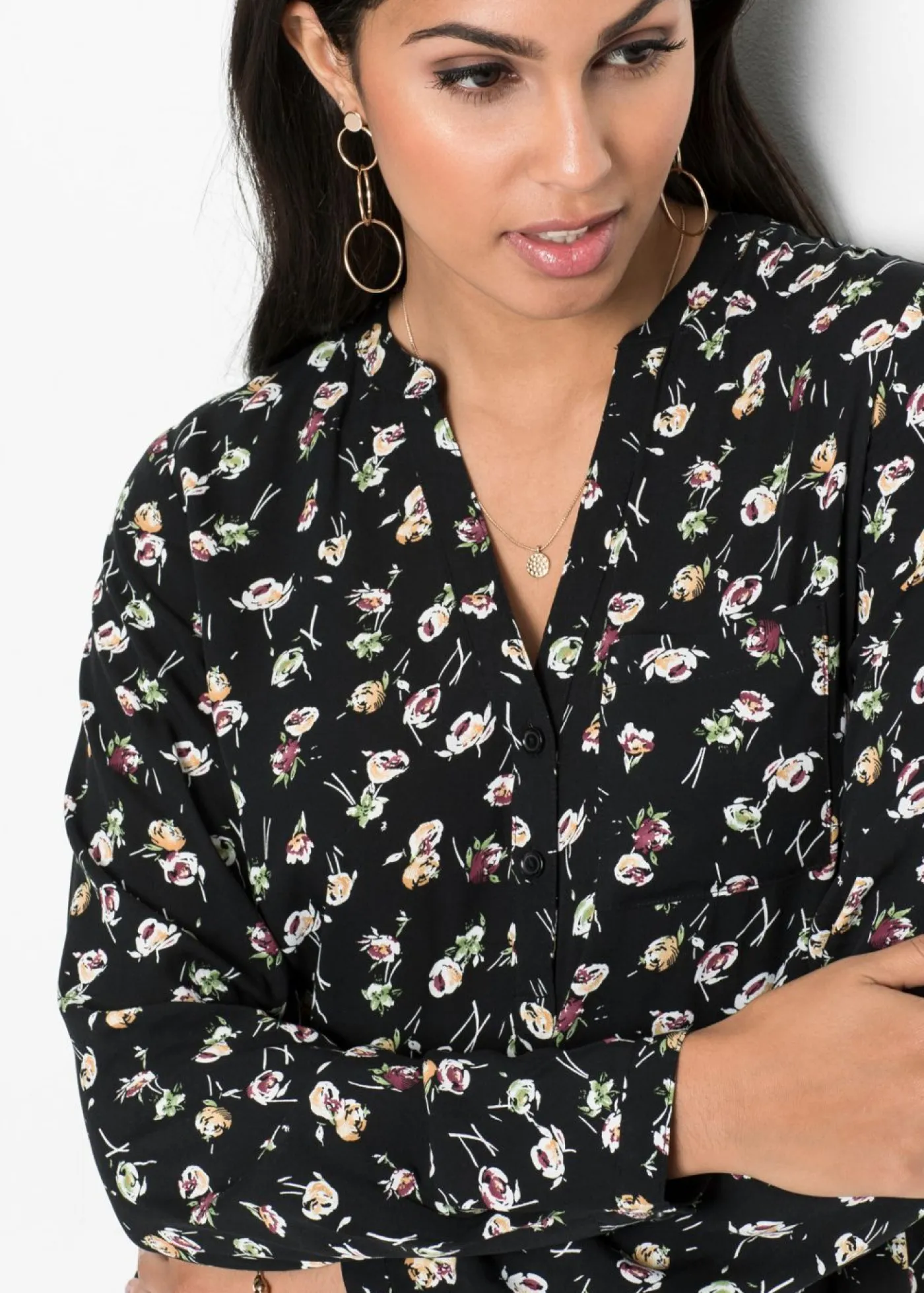 Mujer bonprix bonprix Blusa con escote en V