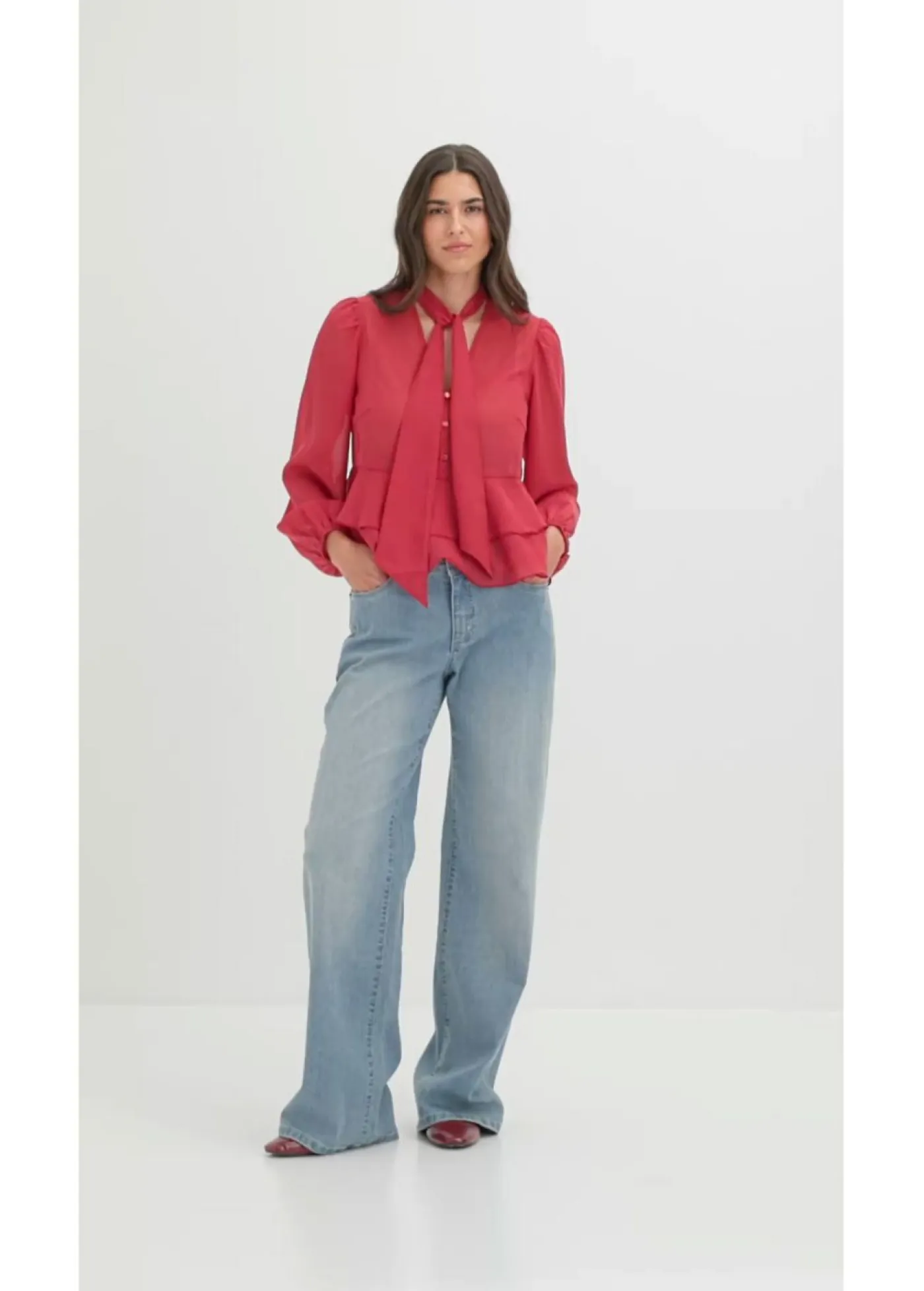 Mujer bonprix bonprix Blusa con lazo