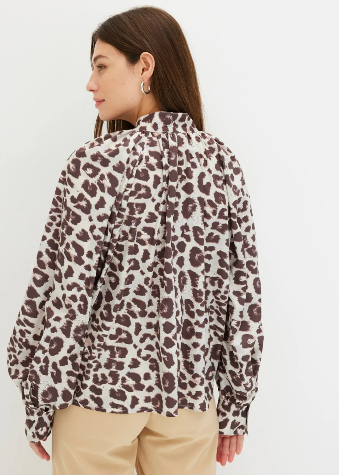 bonprix bonprix Camisas Y Blusas>Blusa con lazo estampado leo arena