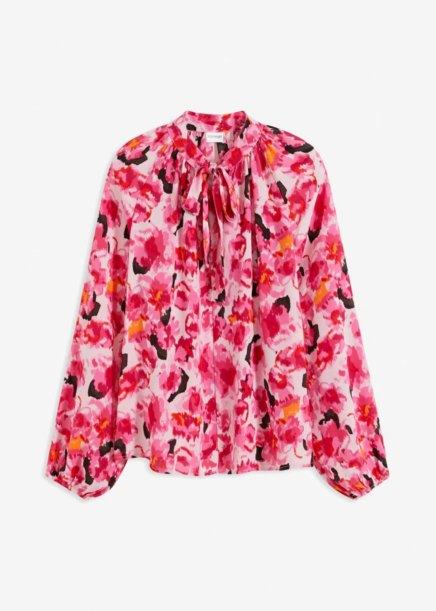bonprix bonprix Camisas Y Blusas>Blusa con lazo de gasa rosa caliente