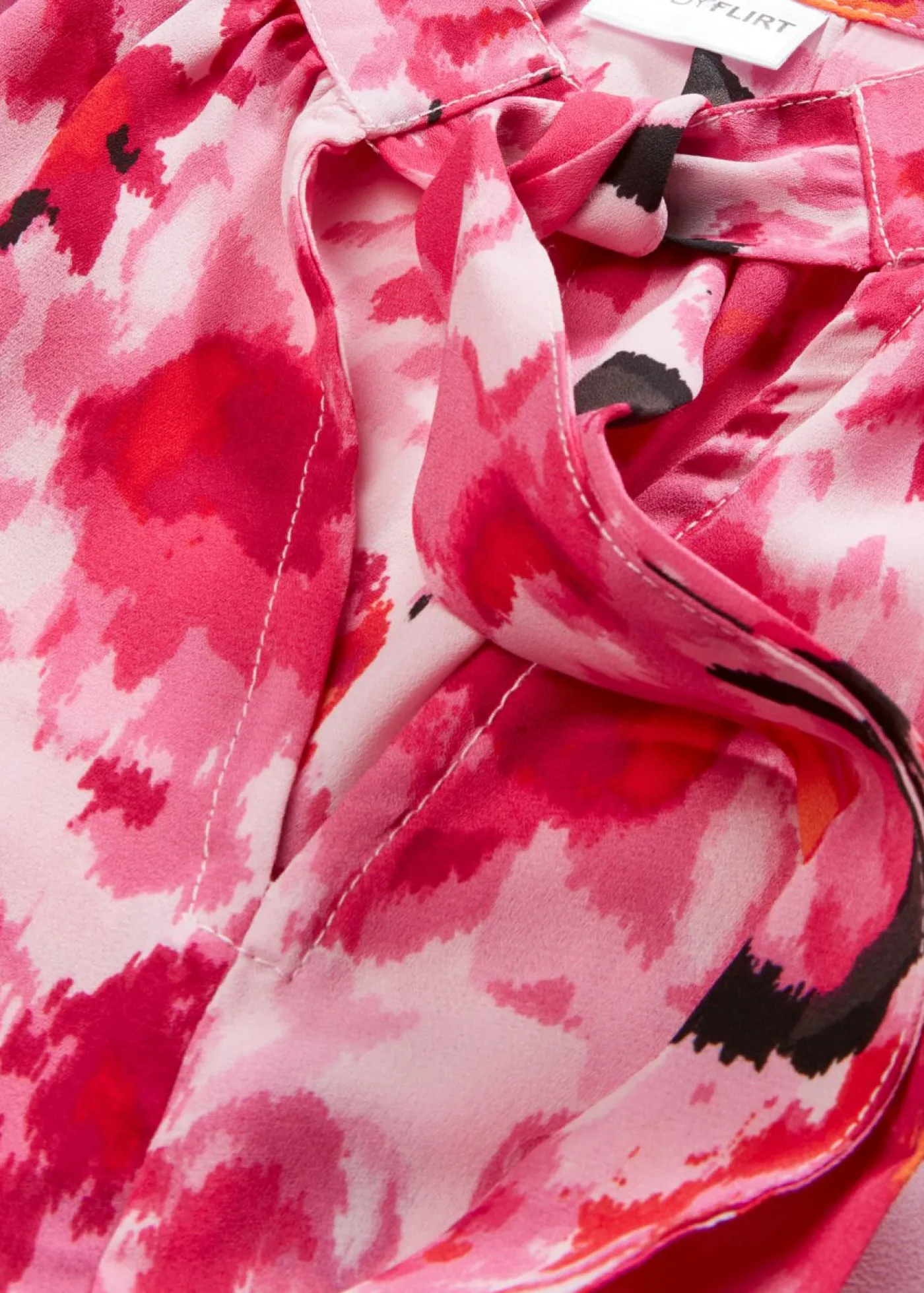 bonprix bonprix Camisas Y Blusas>Blusa con lazo de gasa rosa caliente