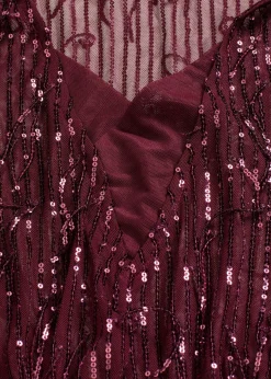 Mujer bonprix bonprix Blusa con lentejuelas y flecos