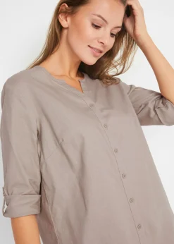 Mujer bonprix bonprix Blusa con lino y mangas 3/4
