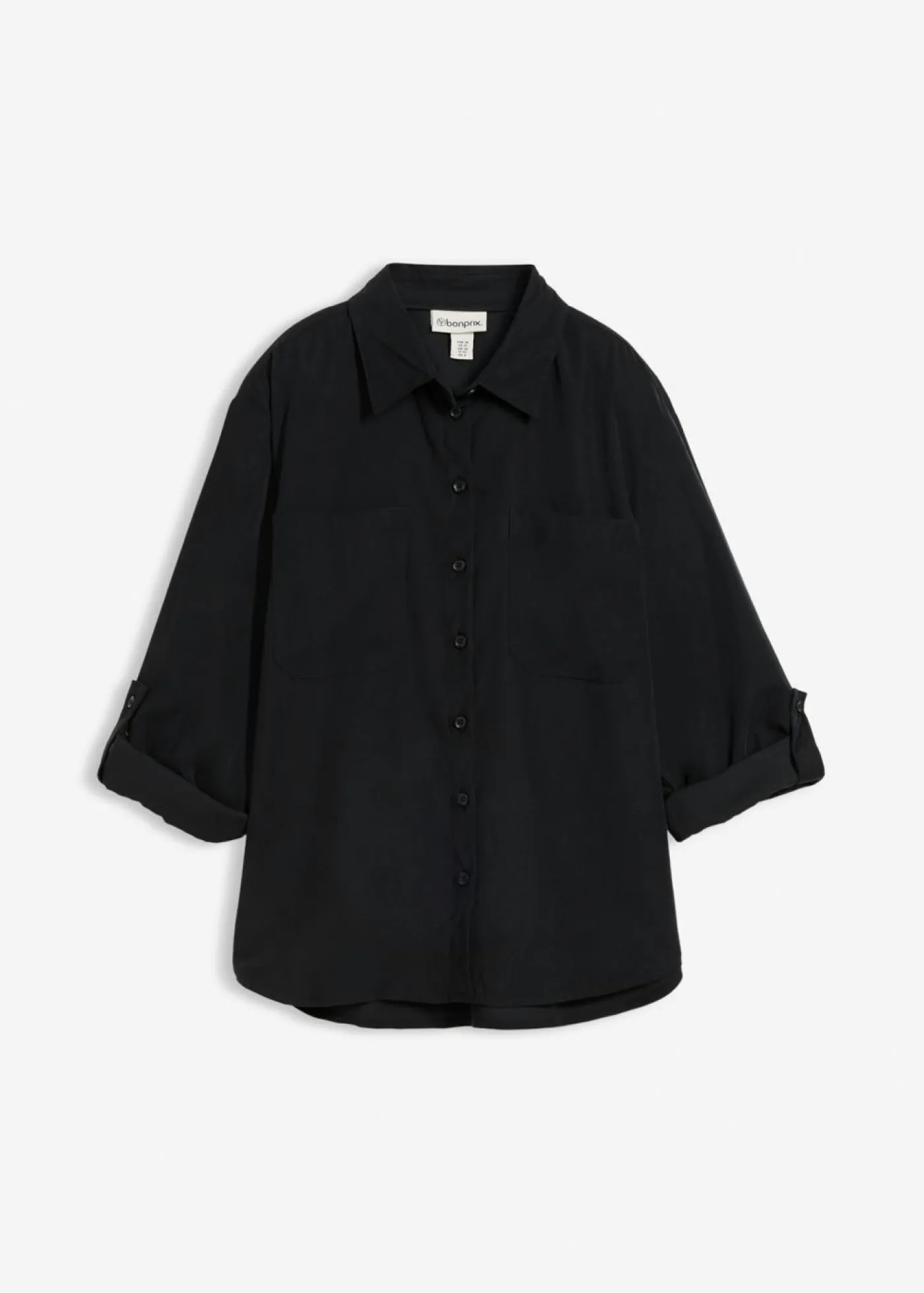 bonprix bonprix Camisas Y Blusas|Novedades>Blusa con mezcla de viscosa fluida Negro
