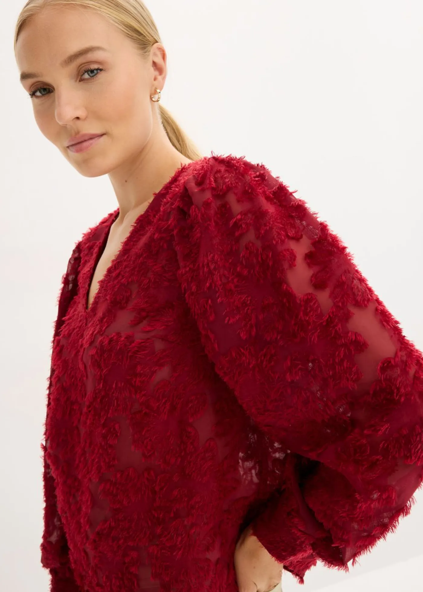 Mujer bonprix bonprix Blusa con patrón de flores estructurado