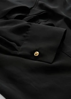 bonprix bonprix Premium|Camisas Y Blusas>Blusa con seda Negro