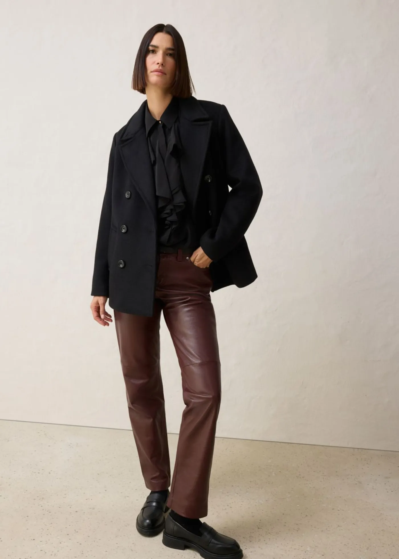 bonprix bonprix Premium|Camisas Y Blusas>Blusa con seda Negro