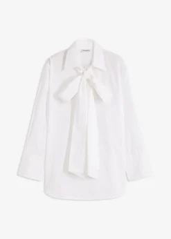 bonprix bonprix Camisas Y Blusas>Blusa con solapa de algodón puro Blanco