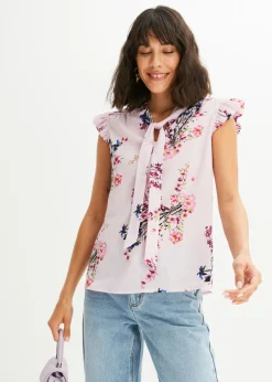 Mujer bonprix bonprix Blusa con volantes en las mangas