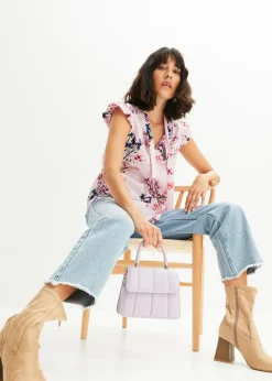 Mujer bonprix bonprix Blusa con volantes en las mangas