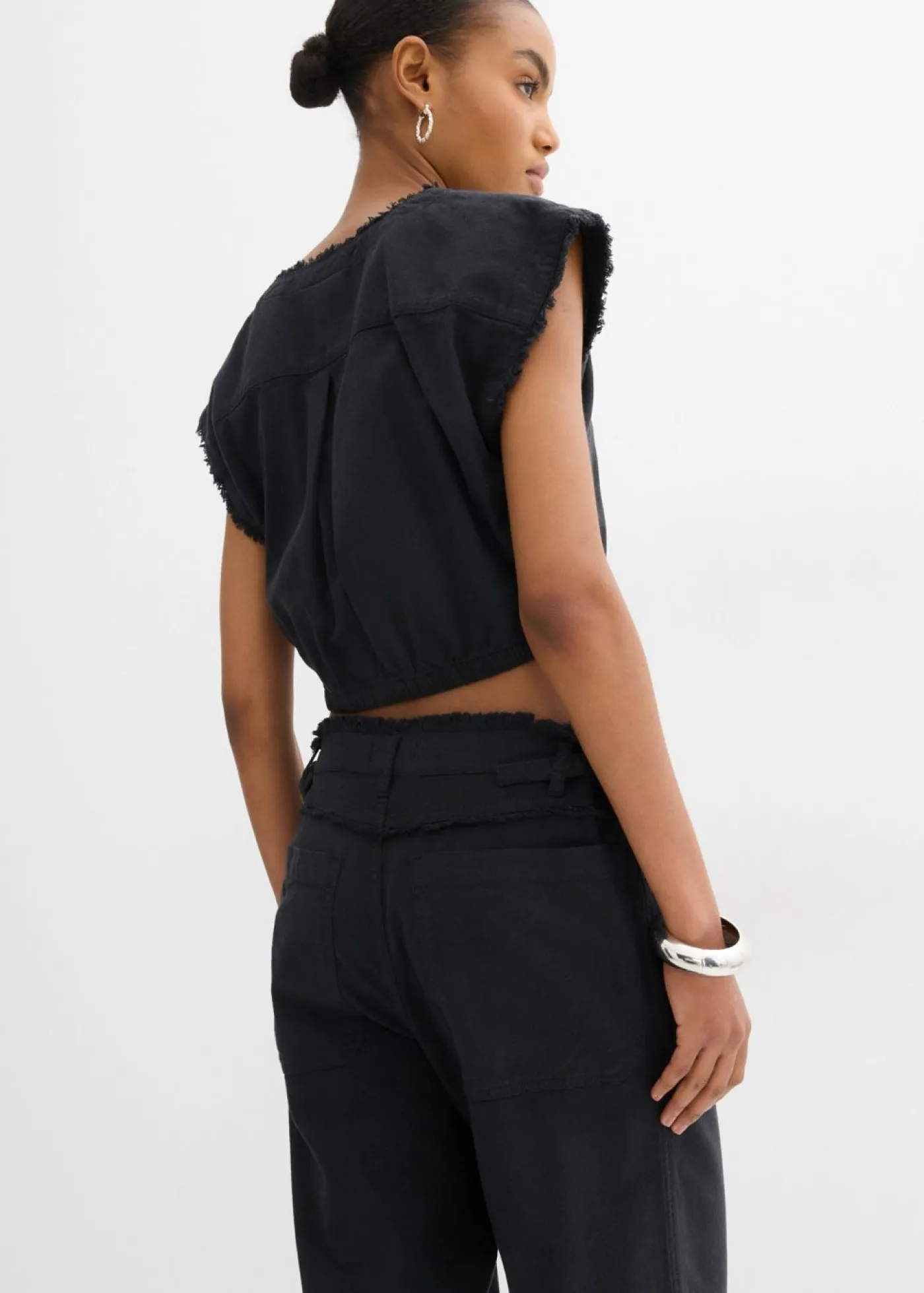 bonprix bonprix Camisas Y Blusas|Camisetas>Blusa corta Negro