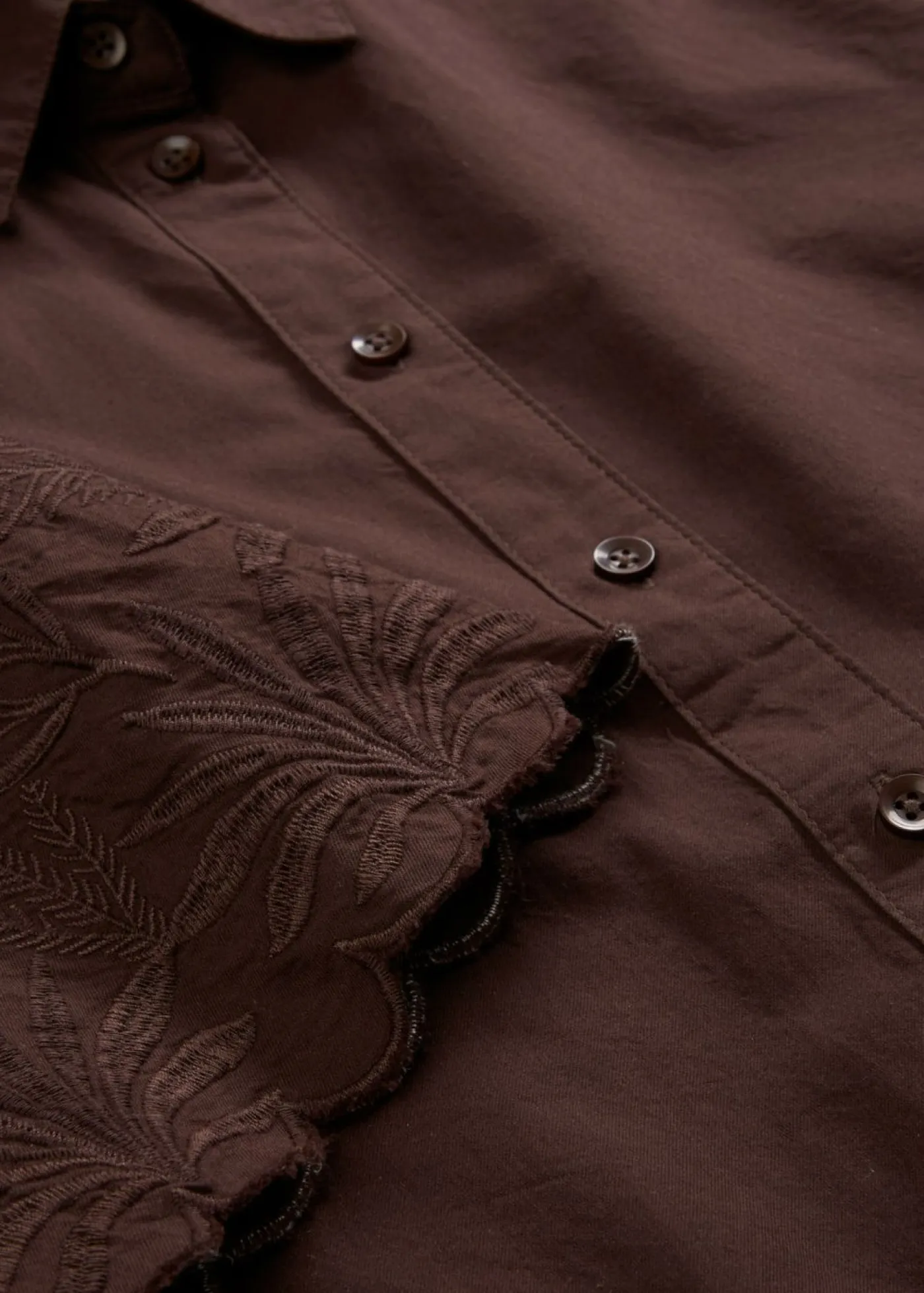 bonprix bonprix Premium|Camisas Y Blusas>Blusa corta con contenido de seda Marrón oscuro