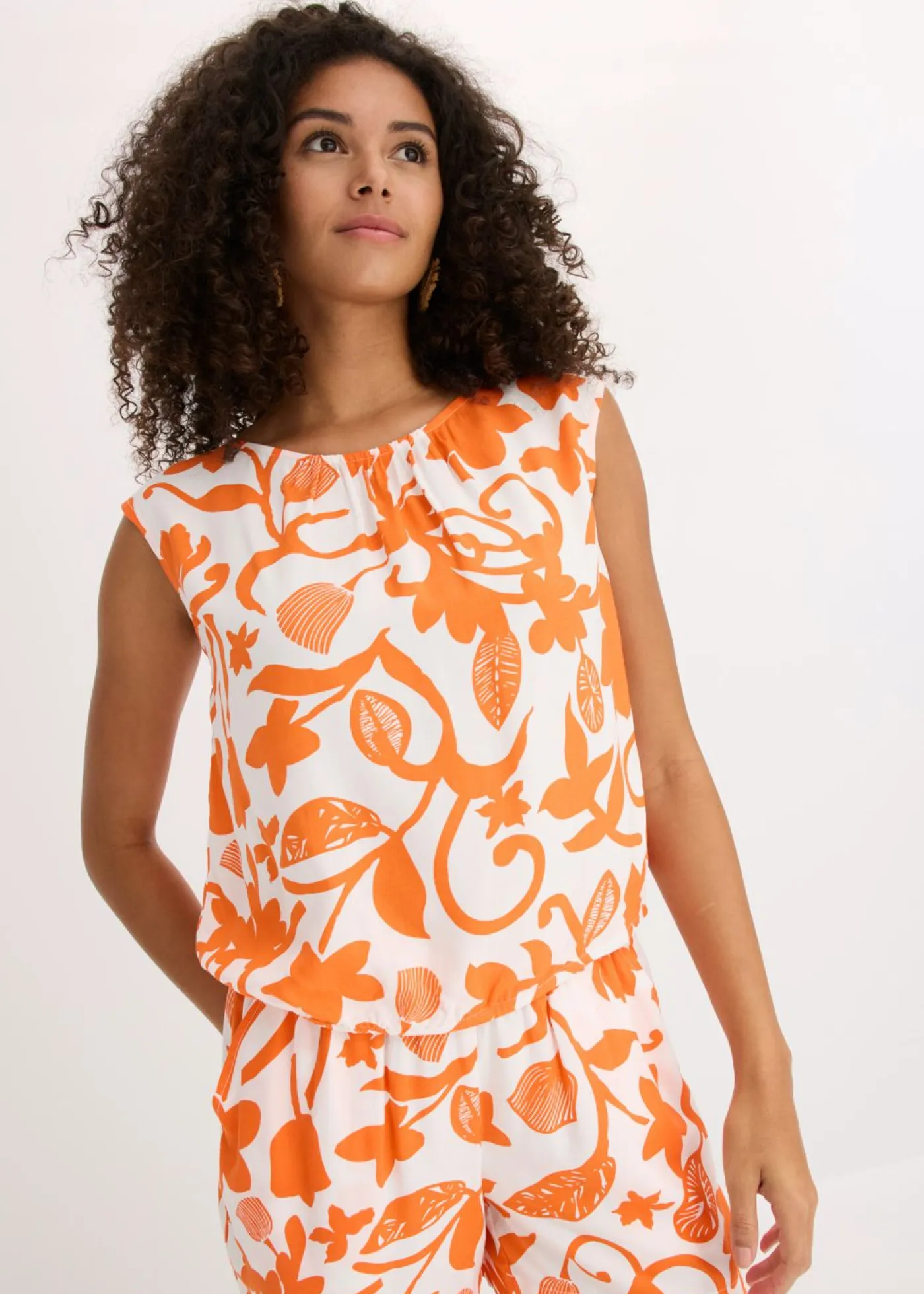 Mujer bonprix bonprix Blusa corta de viscosa fluida