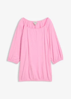 bonprix bonprix Camisetas>Blusa de algodón orgánico puro Rosa
