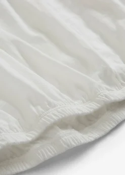 bonprix bonprix Camisetas>Blusa de algodón orgánico puro Blanco lana