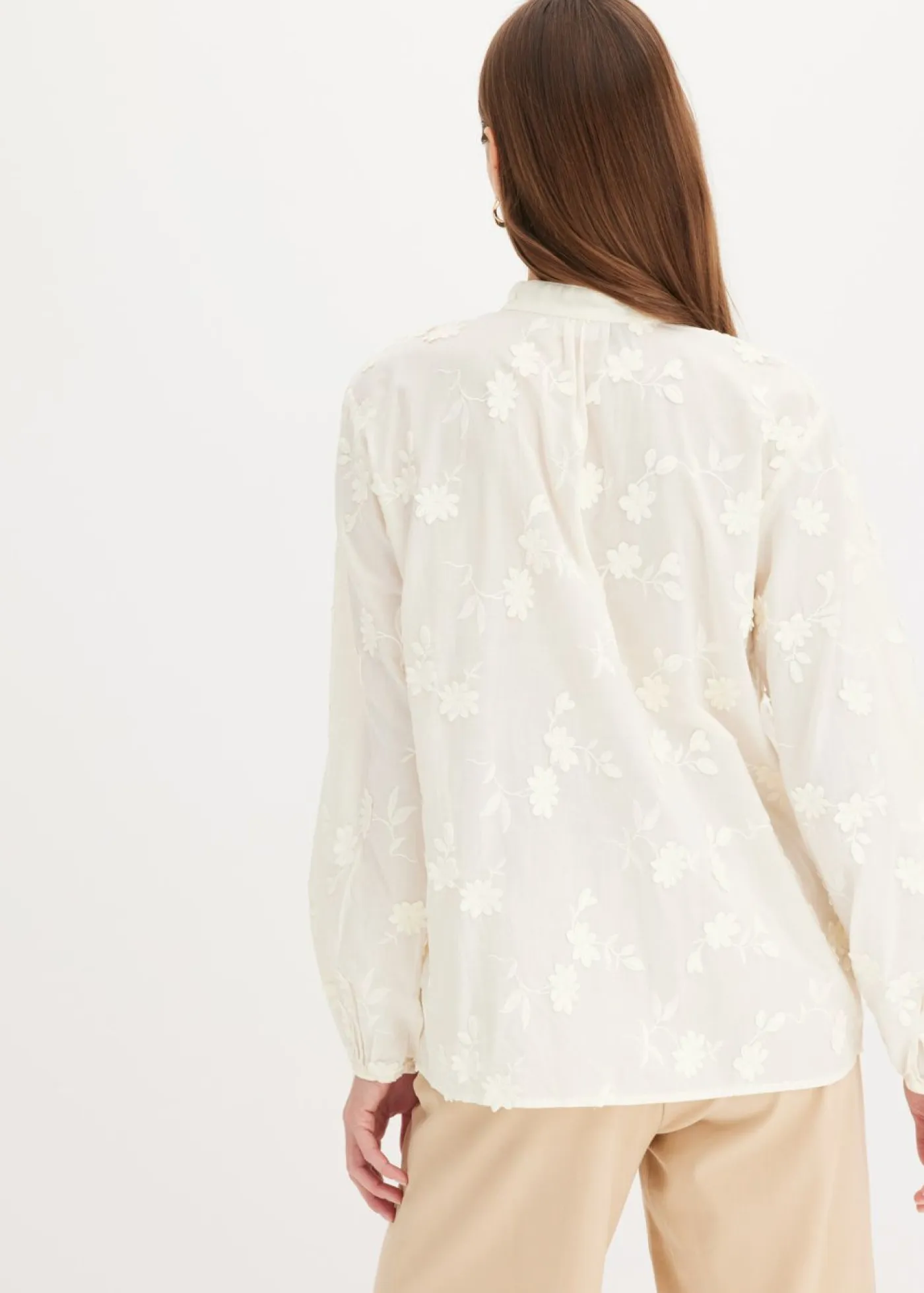 bonprix bonprix Camisas Y Blusas>Blusa de algodón puro Blanco lana