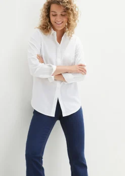 bonprix bonprix Camisas Y Blusas>Blusa de algodón puro Blanco