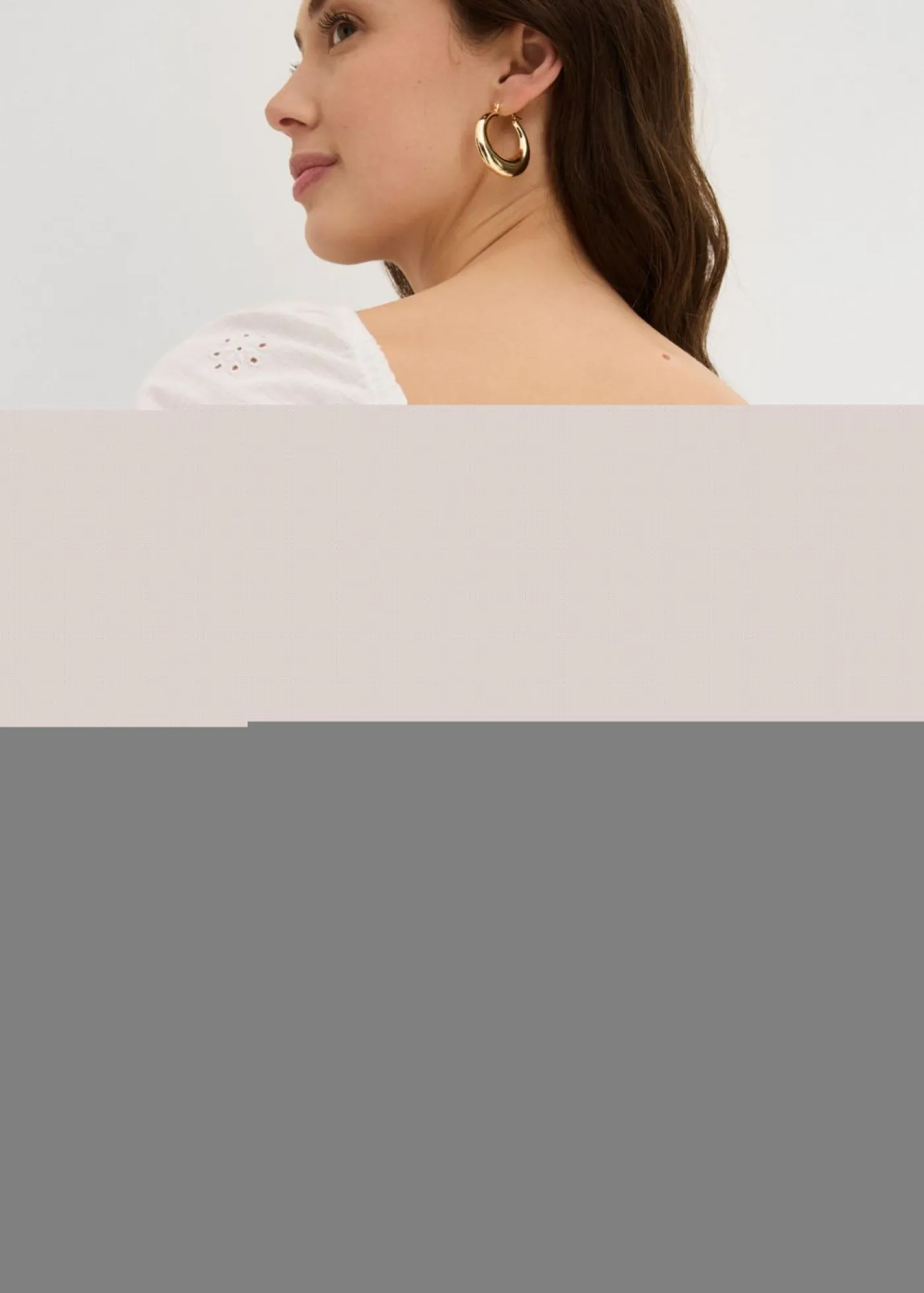 bonprix bonprix Camisas Y Blusas>Blusa de algodón puro con bordado calado Blanco