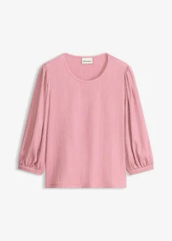 bonprix bonprix Camisetas|Novedades>Blusa de crepé estructurado Malva