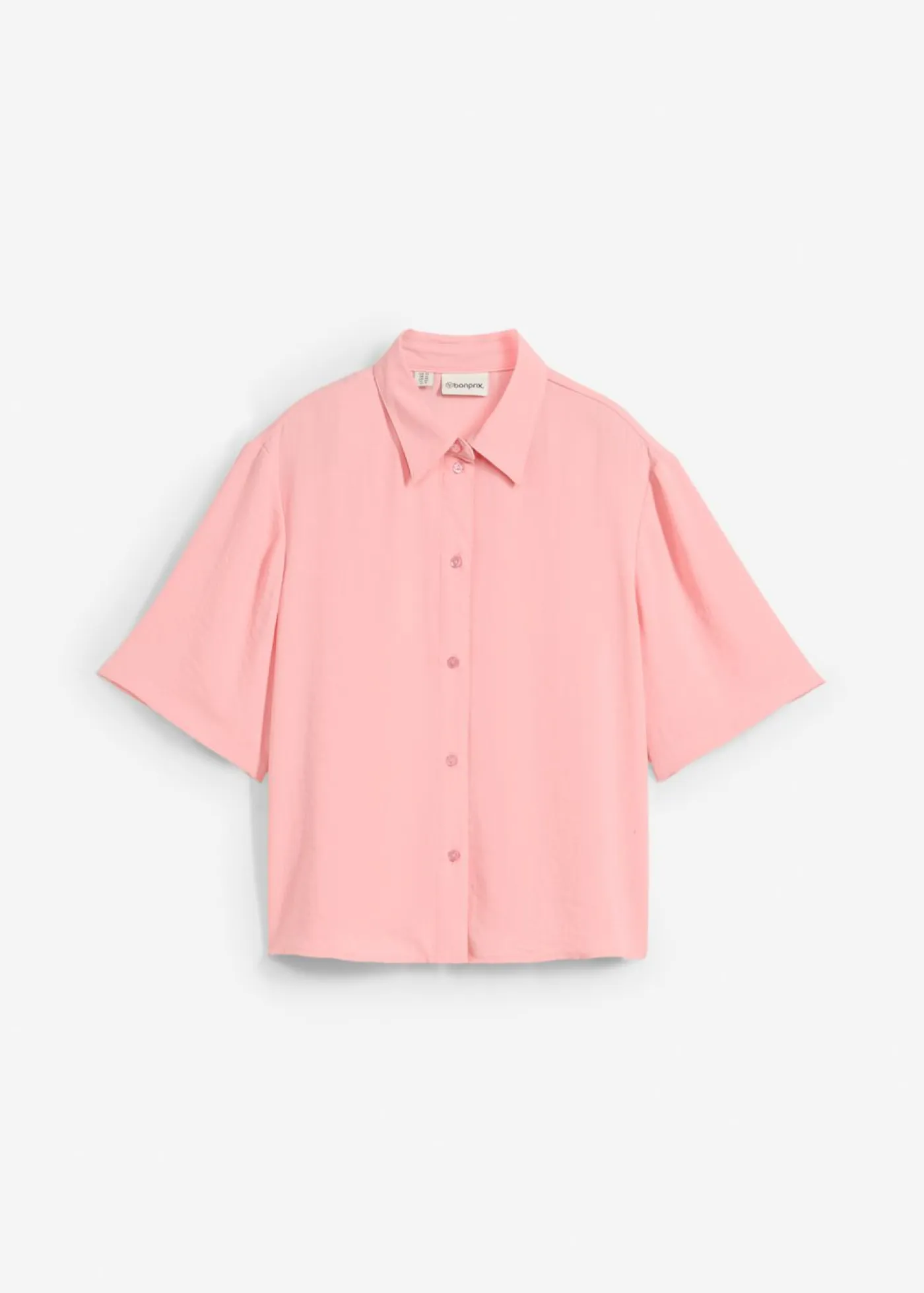 bonprix bonprix Camisas Y Blusas>Blusa de crepé ligero con corte boxy rosa pálido