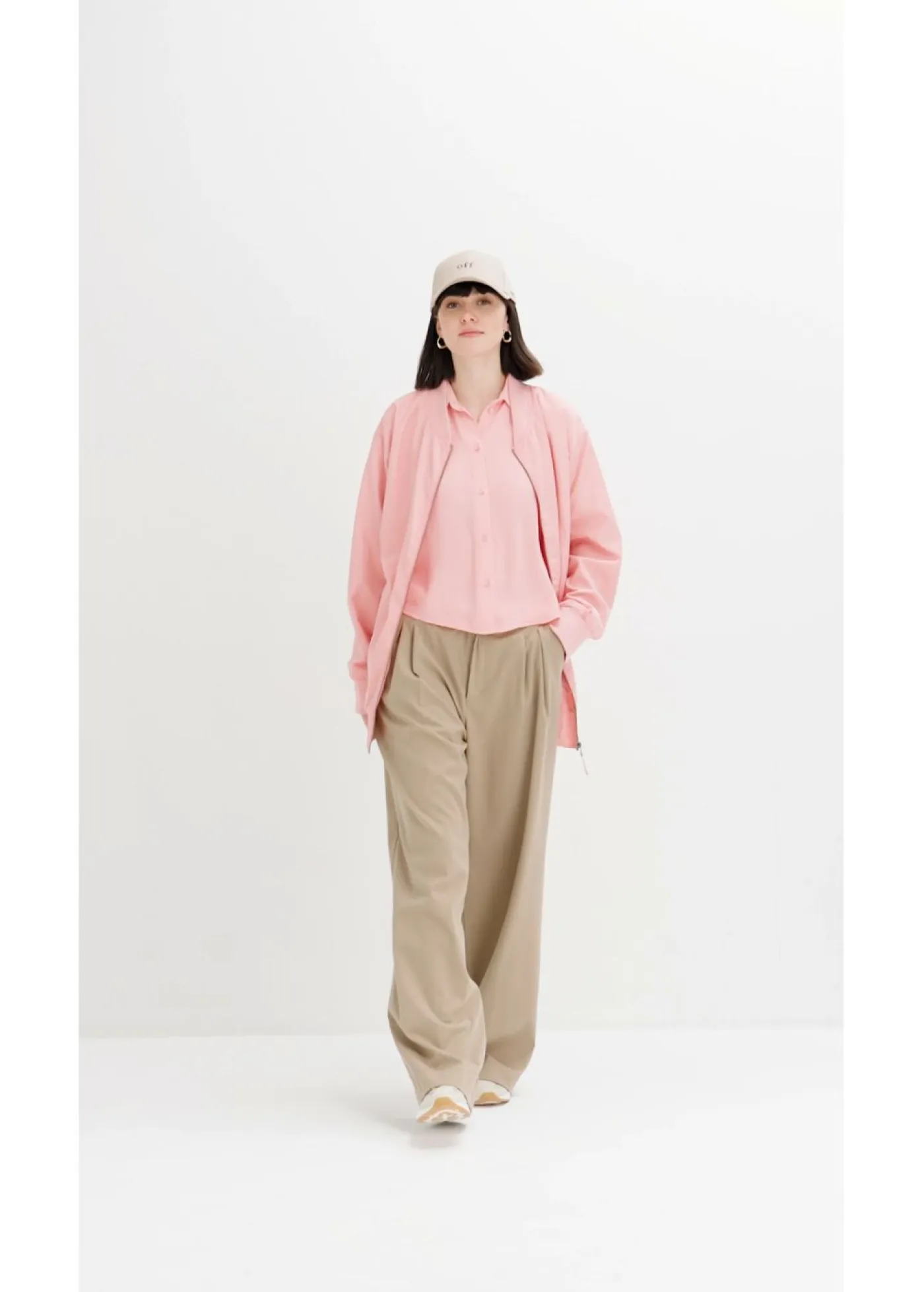 bonprix bonprix Camisas Y Blusas>Blusa de crepé ligero con corte boxy rosa pálido