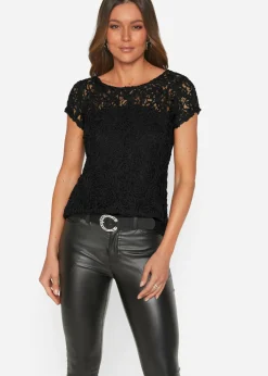 Mujer bonprix bonprix Blusa de encaje