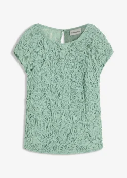 bonprix bonprix Camisas Y Blusas>Blusa de encaje Verde pastel
