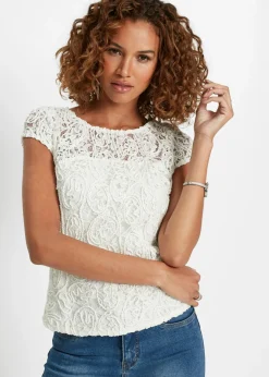 Mujer bonprix bonprix Blusa de encaje