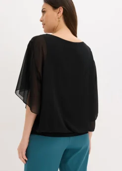 Mujer bonprix bonprix Blusa de gasa con camiseta interior