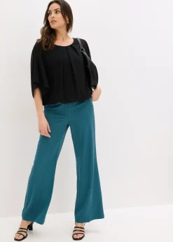 Mujer bonprix bonprix Blusa de gasa con camiseta interior