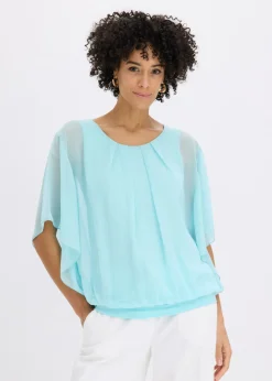 Mujer bonprix bonprix Blusa de gasa con camiseta interior
