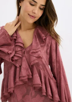 Mujer bonprix bonprix Blusa de gasa con ligeras transparencias